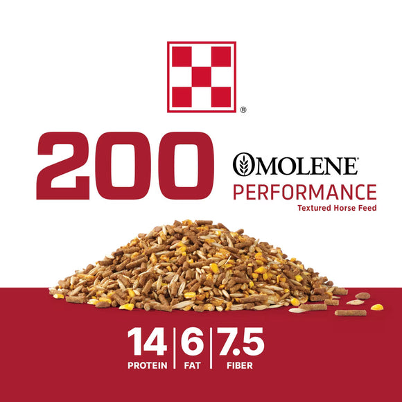 Purina Omolene 200 Performance Horse Feed 50-lb - Horse Feed & Treats 4