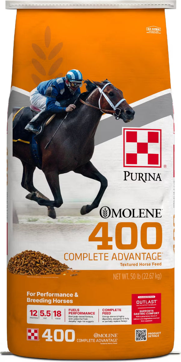 Purina Omolene 400 Complete Advantage Horse Feed 40-lb - Horse Feed & Treats 1
