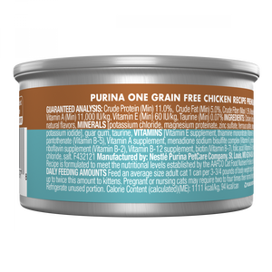 Purina ONE Grain Free Pate Chicken Canned Cat Food