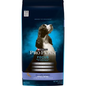 Purina Pro Plan All Life Stages Small Bites 27/17 Lamb & Rice Dry Dog Food, 37.5-lb