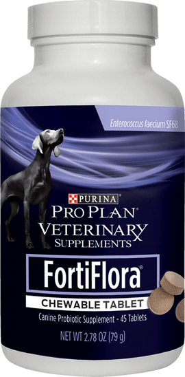 Purina Pro Plan FortiFlora Canine Probiotic Chewable Tablets for Dogs - 45 tablets