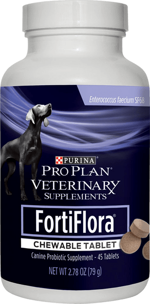 Purina Pro Plan FortiFlora Canine Probiotic Chewable Tablets for Dogs - 45 tablets