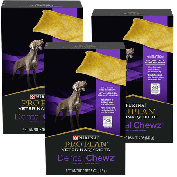 Purina Pro Plan Dental Chewz Dog Treats - pack of 3 - 5oz each
