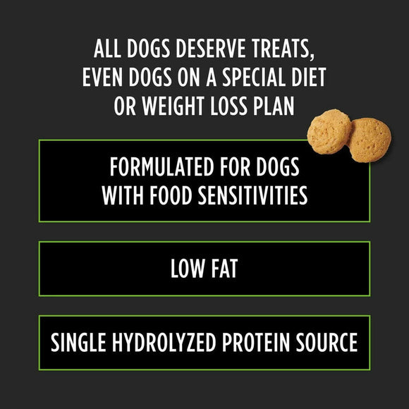 Features of Purina Pro Plan Veterinary Diets Gentle Snackers Low Fat Hydrolyzed Dog Treats