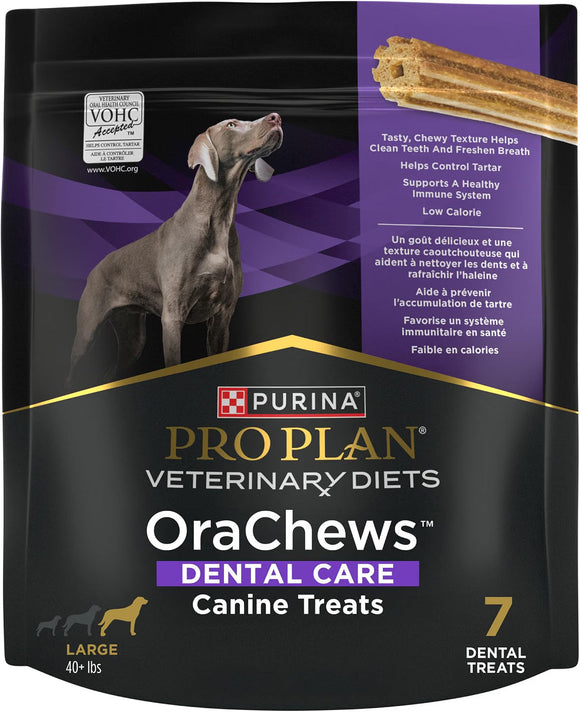 Purina Pro Plan Veterinary Diets OraChews Dental Care Dog Treats Large - 7 count - Dog Treats 1