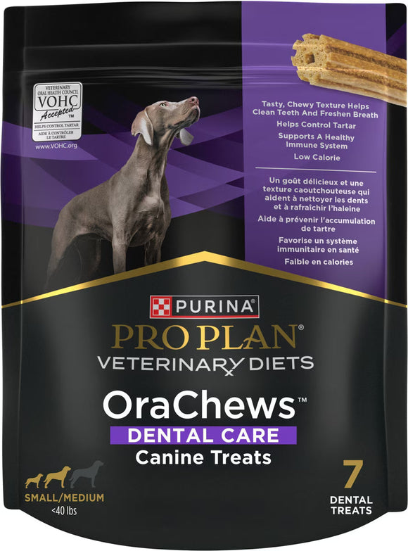 Purina Pro Plan Veterinary Diets OraChews Dental Care Dog Treats Small/Medium - 7 count - Dog Treats 1