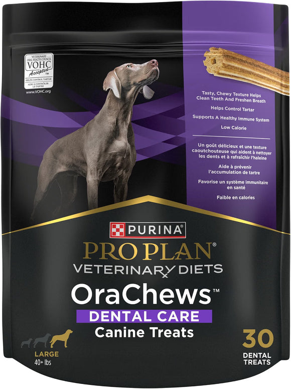 Purina Pro Plan Veterinary Diets OraChews Dental Care Dog Treats Large - 30 count - Dog Treats 2
