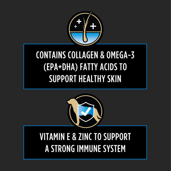 Purina Pro Plan Veterinary Diets Skin Care Soft Chew Supplement for Dogs - Contains Collagen, Omega 3, fatty acids for healthy skin, and Vitamin E + Zinc for the immune system