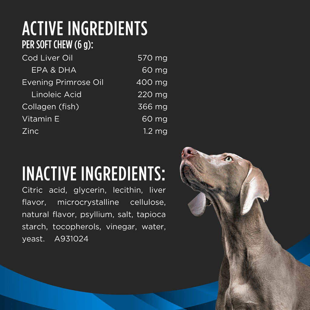 Purina Pro Plan Veterinary Supplements Skin Care Dog Supplements with Omega-3 Fish Oil and EPA and DHA