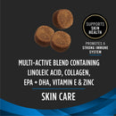 Multi-active blend of Purina Pro Plan Veterinary Diets Skin Care Soft Chew Supplement for Dogs containing Linoleic Acod, Collagen, EPA+DHA, Vitamin E & Zinc.