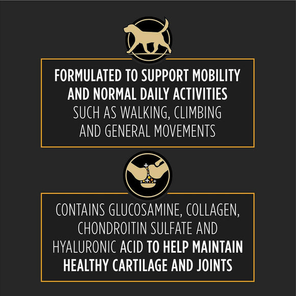 Purina Pro Plan Veterinary Supplements Joint Care Soft Chews for Dogs - Formulated to support mobility and daily activities. Contains Glucosamine, collagen, chondroitin sulfate, and hyaluronic acid.
