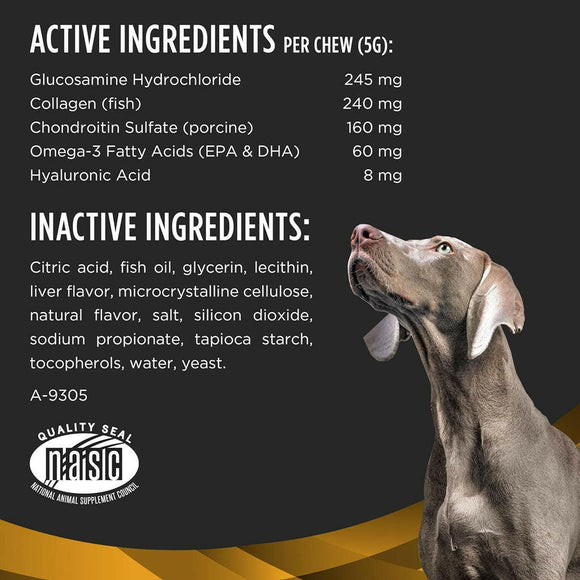 Active & Inactive Ingredients of Purina Pro Plan Veterinary Supplements Joint Care Soft Chews for Small & Medium Dogs