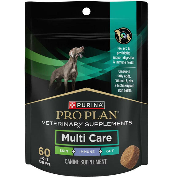 Purina Pro Plan Veterinary Supplement Multi Care Supplement Soft Chews for Dogs - 60 Soft Chews