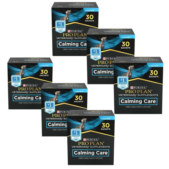 Purina Pro Plan Veterinary Supplements Calming Care Probiotic Powder Supplement for Dogs - 180 Sachets (pack of 6)