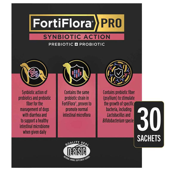 Purina Pro Plan Veterinary Supplements FortiFlora PRO Synbiotic Action Probiotic Powder for Dogs