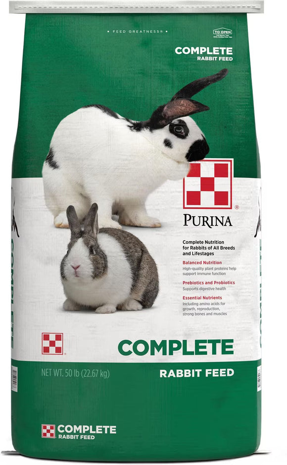Purina Rabbit Chow Complete Pellet Feed - 50 lbs - Small Animal Food 6