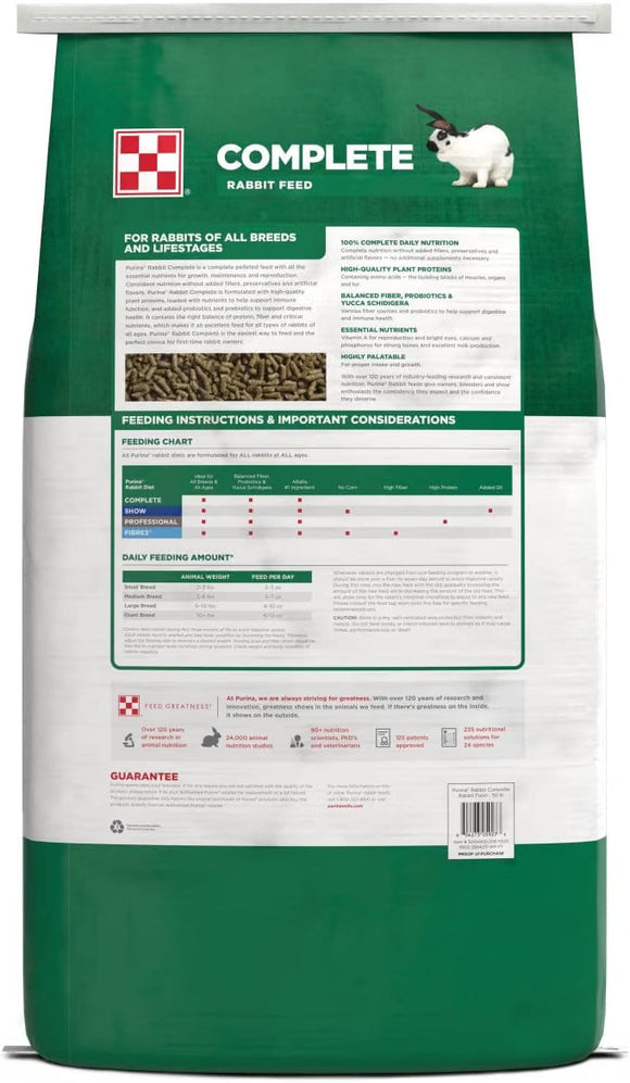 Purina Rabbit Chow Complete Pellet Feed - Small Animal Food 2