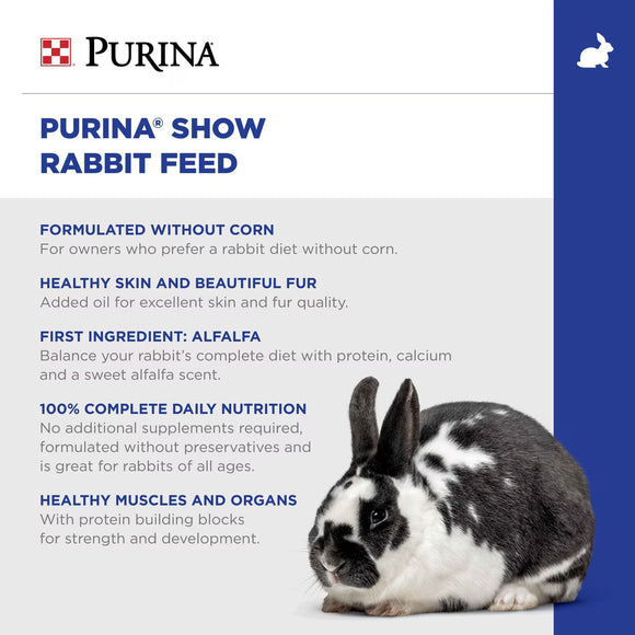 Purina Rabbit Chow Show Pellet Feed 50-lb - Small Animal Food 4