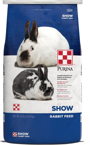 Purina Rabbit Chow Show Pellet Feed 50-lb - Small Animal Food 1