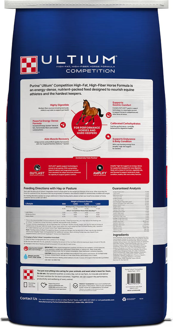 Purina Ultium Competition Horse Feed 50-lb - Horse Feed & Treats 2