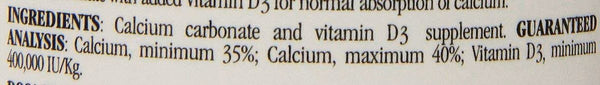 Rep-Cal Phosphorous-Free Calcium with Vitamin D3 Ultrafine Powdered Supplement For Reptiles (3.3 oz)