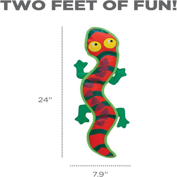 Outward Hound Fire Biterz Exotic Lizard Orange Dog Toy