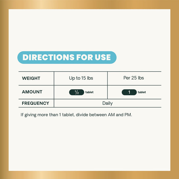 Quick Action UT Health Tablet for Dogs