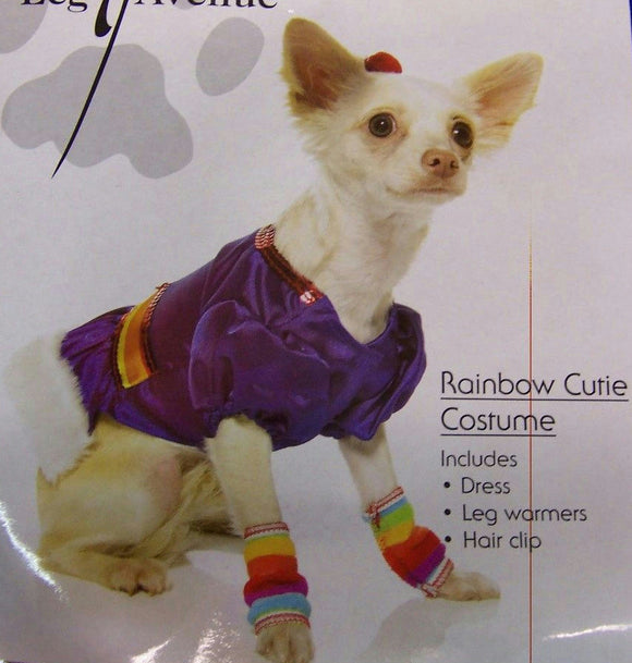 Rainbow Cutie Brite Dog Cat Pet Costume Size XS Costume.