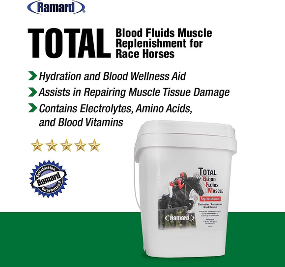 Ramard Total Blood Fluids Muscle Electrolytes Supplement For Horses (1.98 lb 30 day supply) - Horse Vitamins &