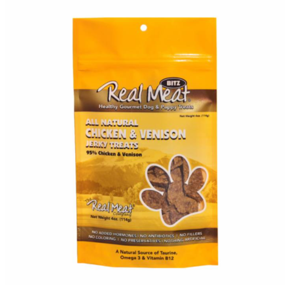 Real Meat All Natural Chicken & Venison Jerky Treats for Dogs - Dog Treats 10