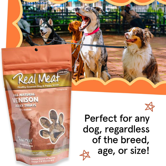 Real Meat All Natural Venison Jerky Treats for Dogs - Dog Treats 6