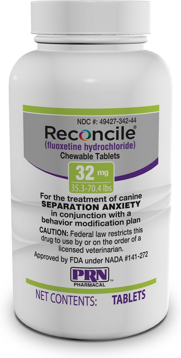 Reconcile (fluoxetine) Chewable Tablets For Dogs - 32-mg / 30 Tablets - Calming & Behavior 4