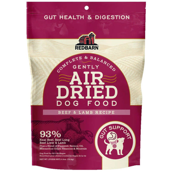 Redbarn Air Dried Gut Support Beef & Lamb Recipe Dry Food For Dogs (2 lb)