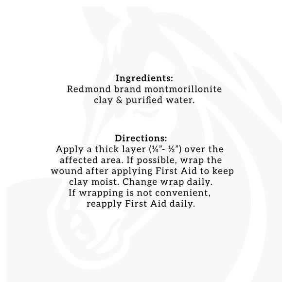 Redmond First Aid All Natural Hydrated Clay for Horses (8 oz) - Horse Health & Wellness 8