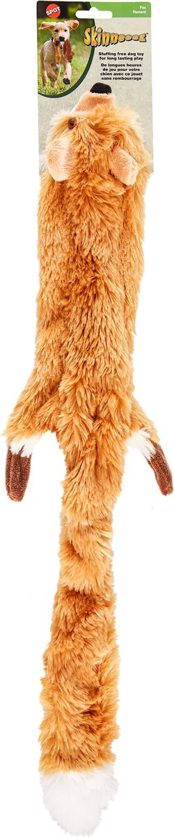 Ethical Pet Skinneeez Forest Series Stuffing-Free Plush Fox Toy for Dogs