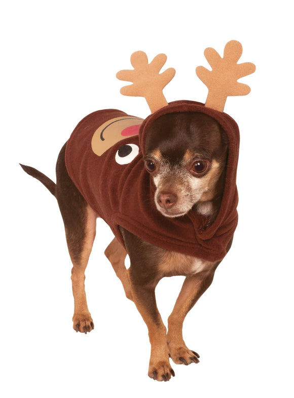 Reindeer Christmas Pet Hoodie X-Large Costume.