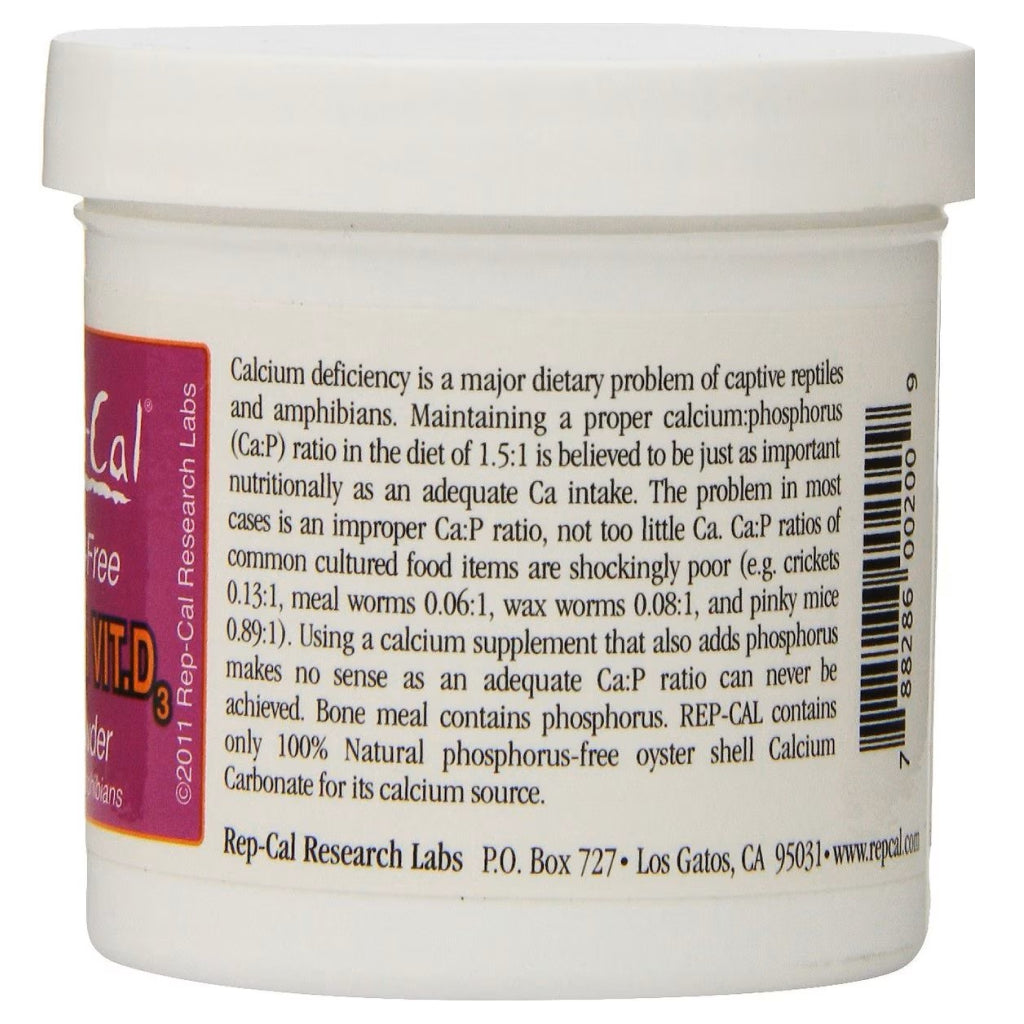 Cal Rep Tab Rep-Cal Phosphorous-Free Calcium with Vitamin D3 Reptile Supplement