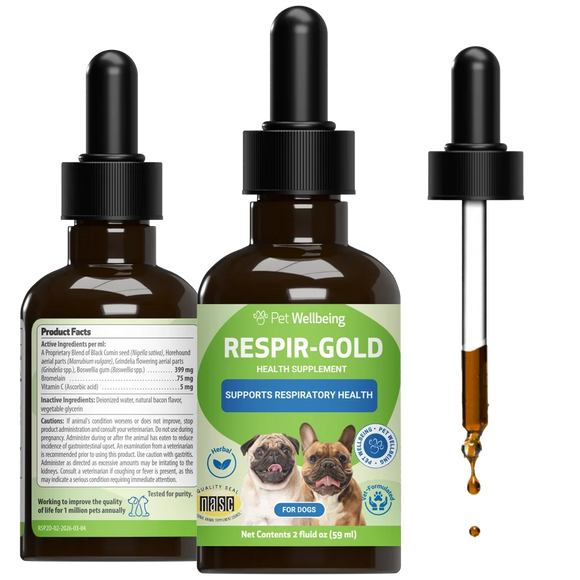 Respir-Gold - For Easy Breathing in Dogs (2 oz) - 2-oz - Dog Supplements & Vitamins 1