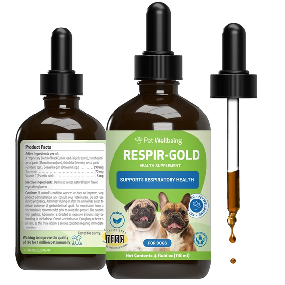 Respir-Gold - For Easy Breathing in Dogs (2 oz) - 4-oz - Dog Supplements & Vitamins 14
