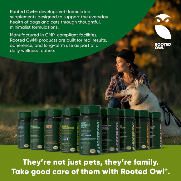 Rooted Owl Natural Cardio Support Supplement for Dogs (60 capsules) - Pets Vitamins & Supplements 7