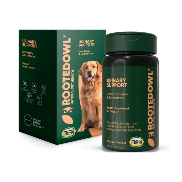 Rooted Owl Natural Urinary Support Supplement for Dogs (60 capsules) - Pets Vitamins & Supplements 1