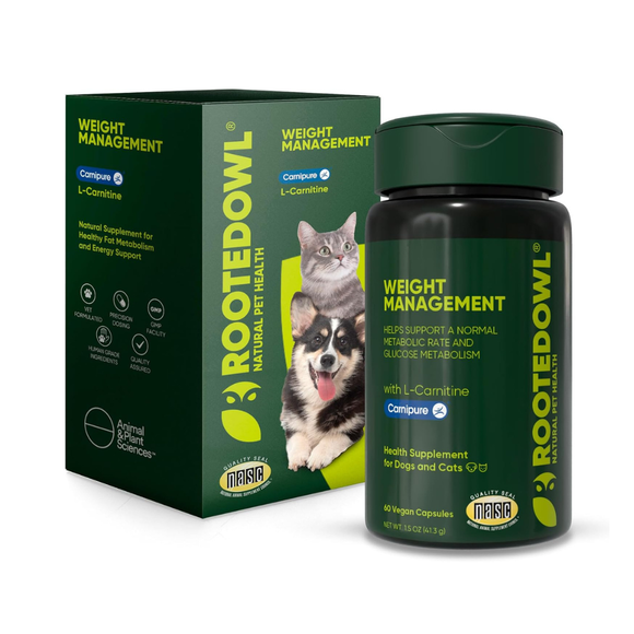 Rooted Owl Natural Weight Management Supplement for Dogs & Cats (60 capsules) - Pets Vitamins & Supplements 1
