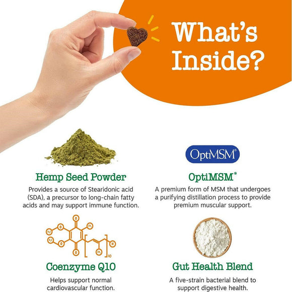 Zesty Paws Hemp Elements 8-in-1 Multifunctional Chicken Flavored Chews for Dogs (90 ct)