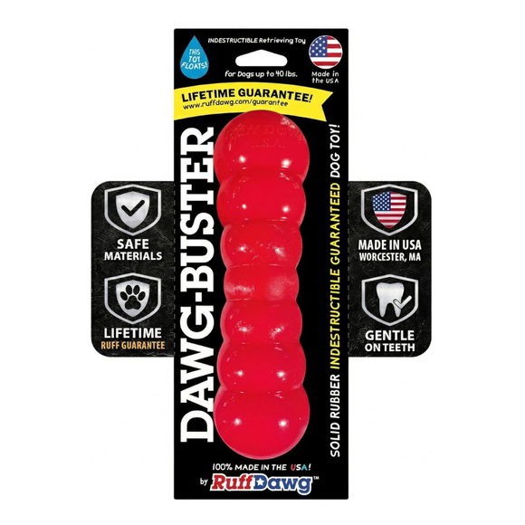 Ruff Dawg Dawg-Buster Ultra Durable Rubber Dog Toy Assorted Colors - Regular - Dog Toys 1