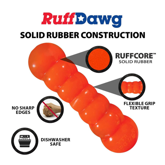 Ruff Dawg Dawg-Buster Ultra Durable Rubber Dog Toy Assorted Colors - Dog Toys 5