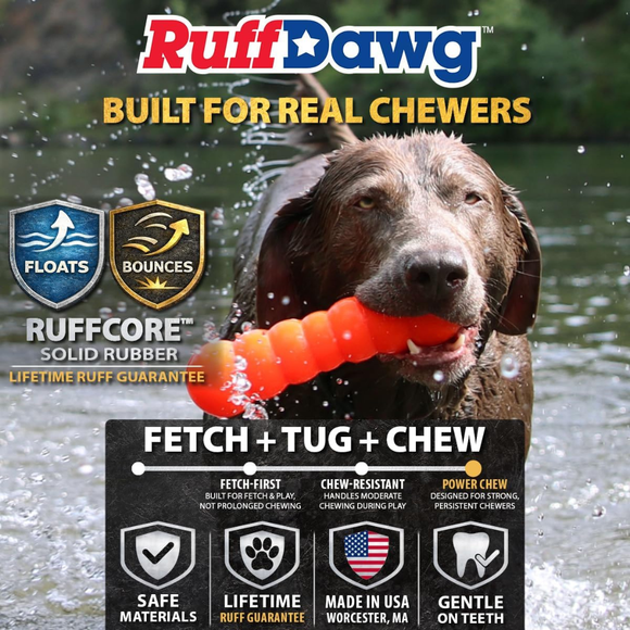 Ruff Dawg Dawg-Buster Ultra Durable Rubber Dog Toy Assorted Colors - Dog Toys 2