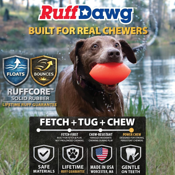 Ruff Dawg Football Ultra Durable Dog Toy Assorted Colors - Dog Toys 2