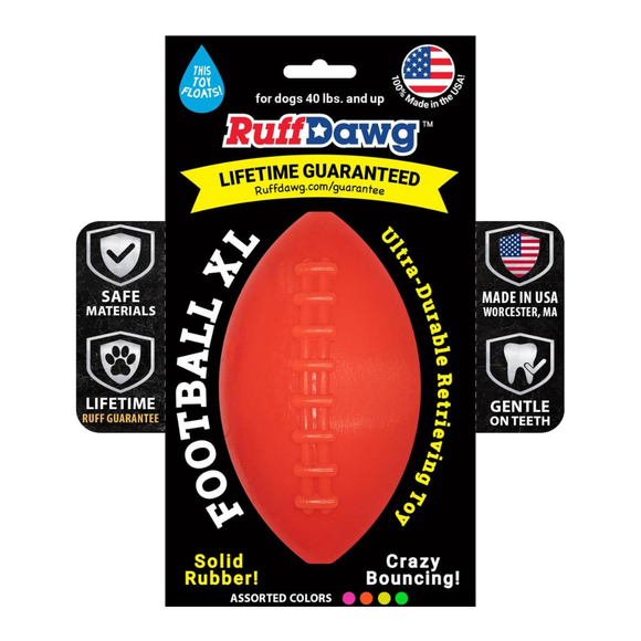 Ruff Dawg Football Ultra Durable Dog Toy Assorted Colors - X-Large - Dog Toys 9