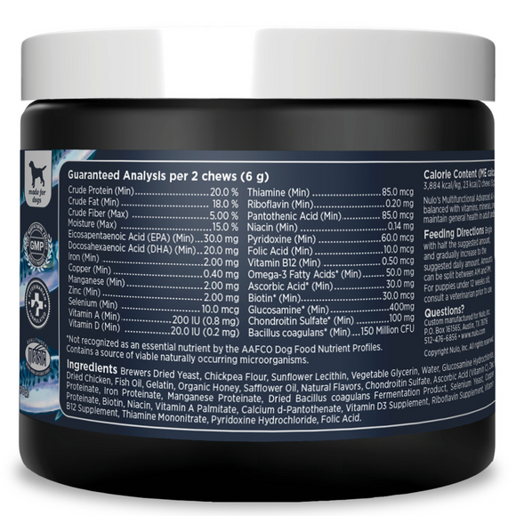 Nulo Multifunctional Advanced All-in-1 Supplement for Dogs (90 soft chews)