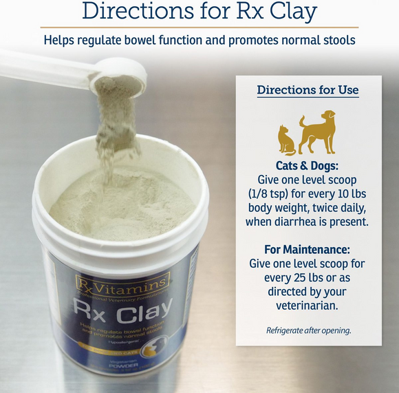 Rx Vitamins Rx Clay Powder Digestive Supplement for Dogs & Cats (100g) - Dog Supplements & Vitamins 4